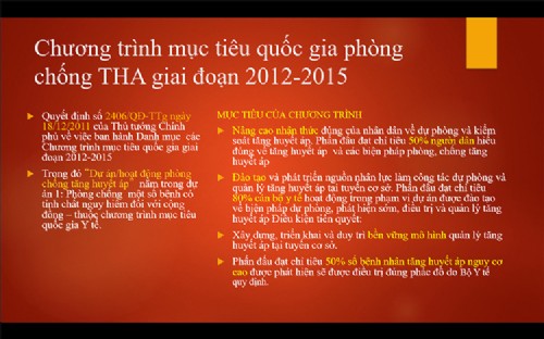Tài liệu tập huấn lớp “Hướng dẫn triển khai dự án phòng chống bệnh tim mạch giai đoạn 2016-2020; Tiếp cận chẩn đoán và điều trị Tăng huyết áp“ ngày